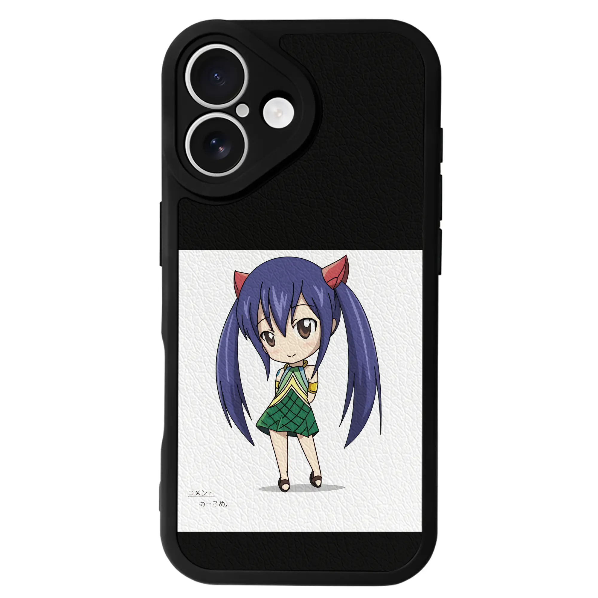 フェアリーテイル グッズ ウェンディ・マーベル - IPhone 16シリーズ対応 ・ シリコンスマホケース ・ レザー調 ・ 高精度フィット ・ 耐衝撃 ・ ワイヤレス充電対応 ・ 精密カット